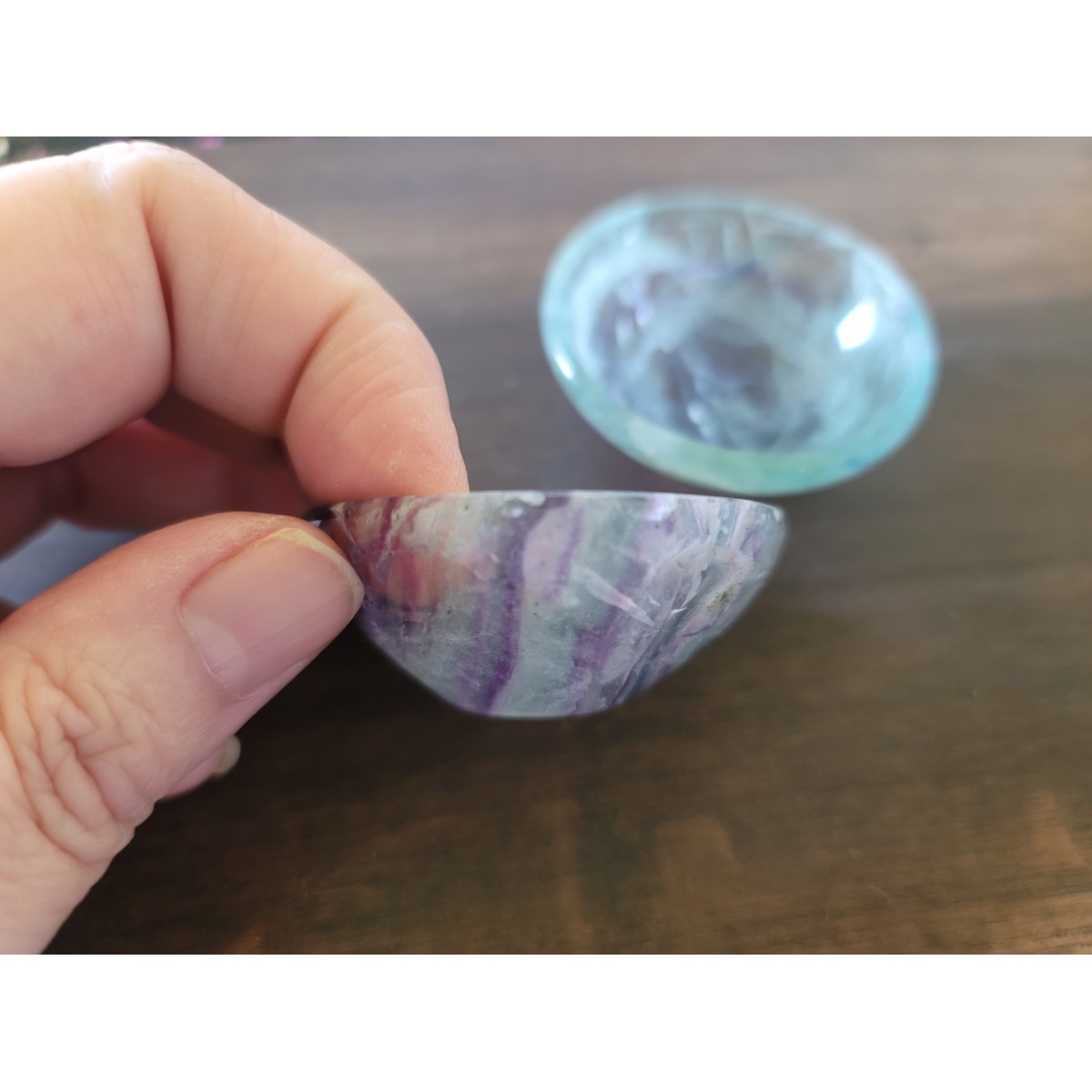 Lavender Florite outlet Leaf-shaped Altar Bowl